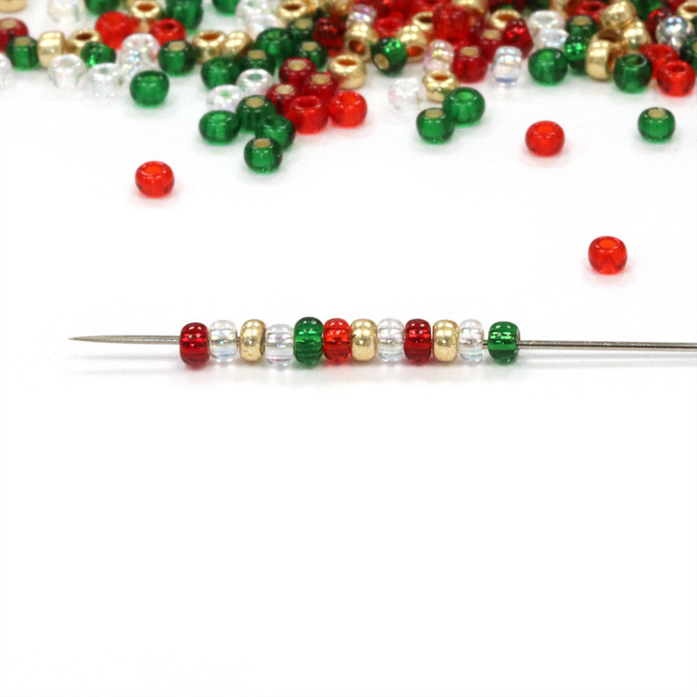 Seed Bead Christmas Mix 11/0 - Pack of 50g