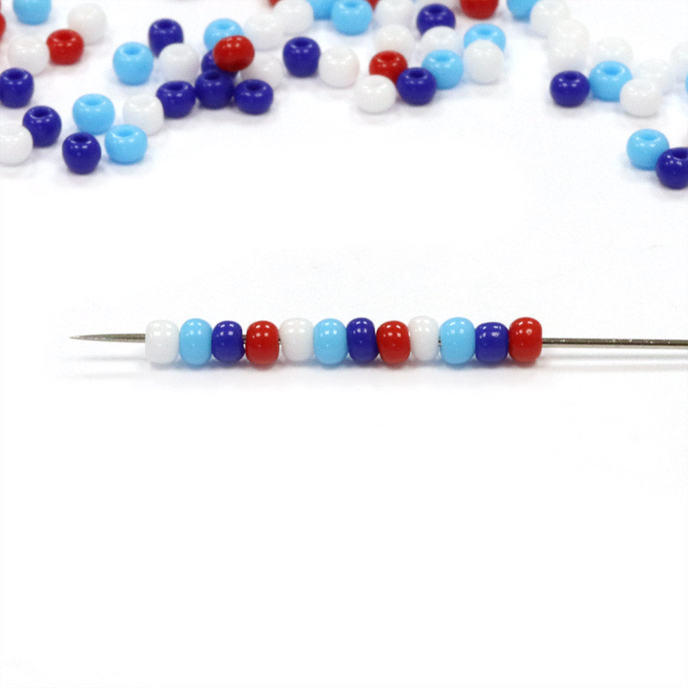 Seed Bead Patriot Mix 11/0 - Pack of 50g
