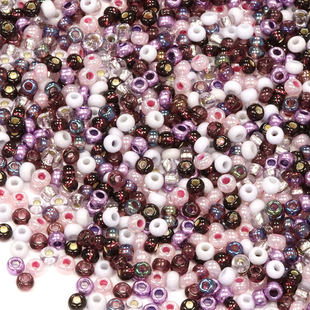 Seed Bead Purple Mix 8/0 - Pack of 50g