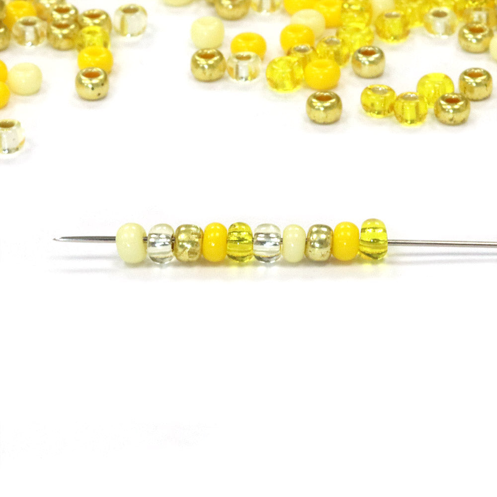Seed Bead Yellow Mix 8/0 - Pack of 50g