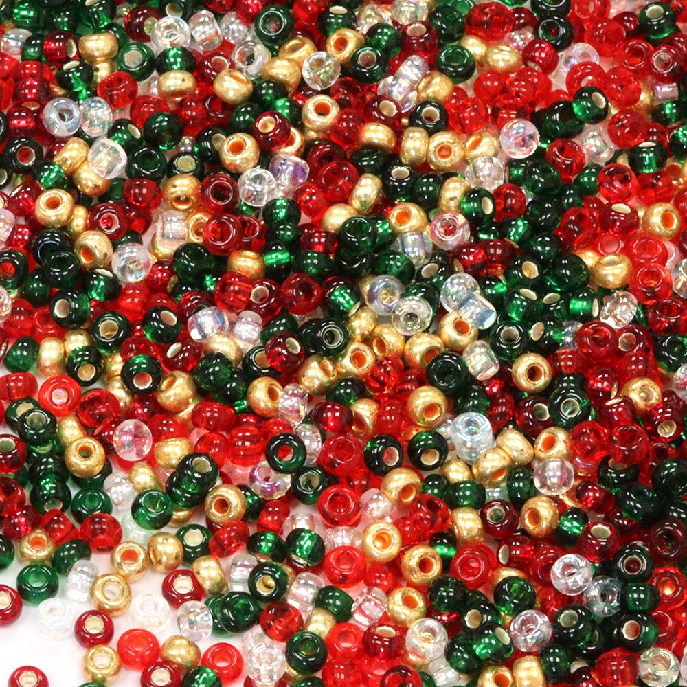Seed Bead Christmas Mix 8/0 - Pack of 50g