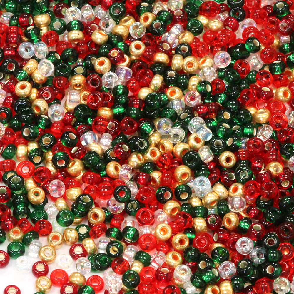 Seed Bead Christmas Mix 8/0 Pack of 50g