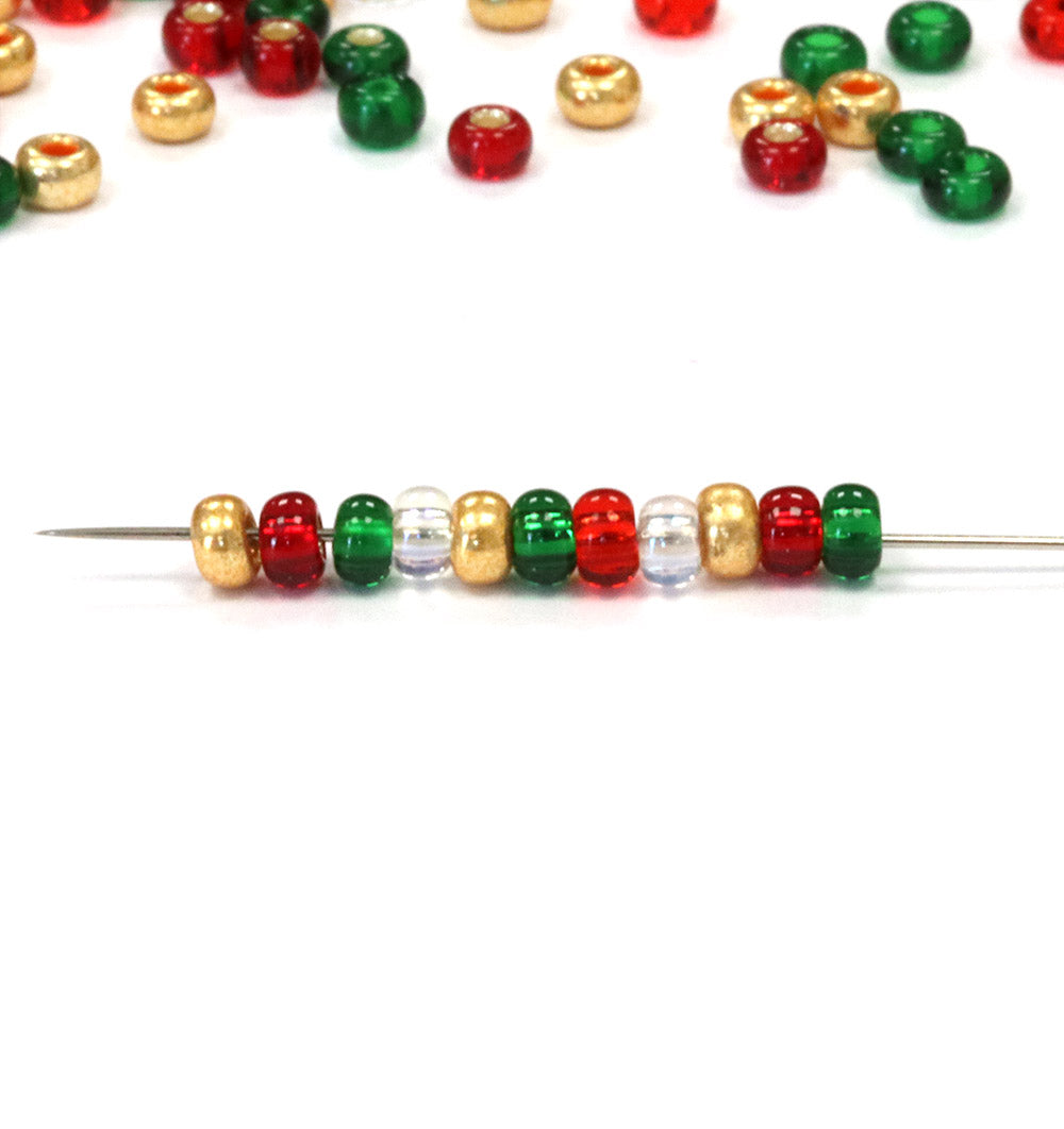 Seed Bead Christmas Mix 8/0 - Pack of 50g