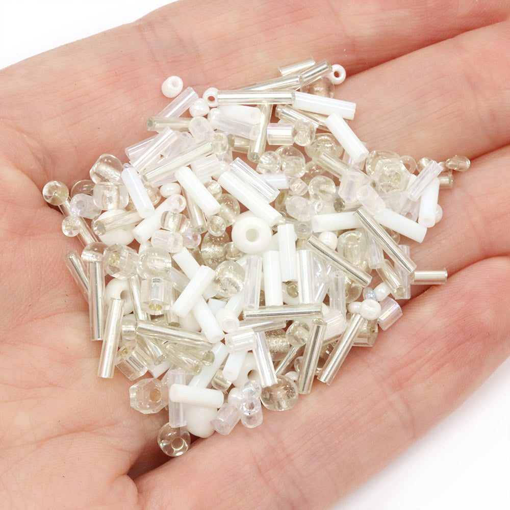 Seed Bead Mix White  - Pack of 30g