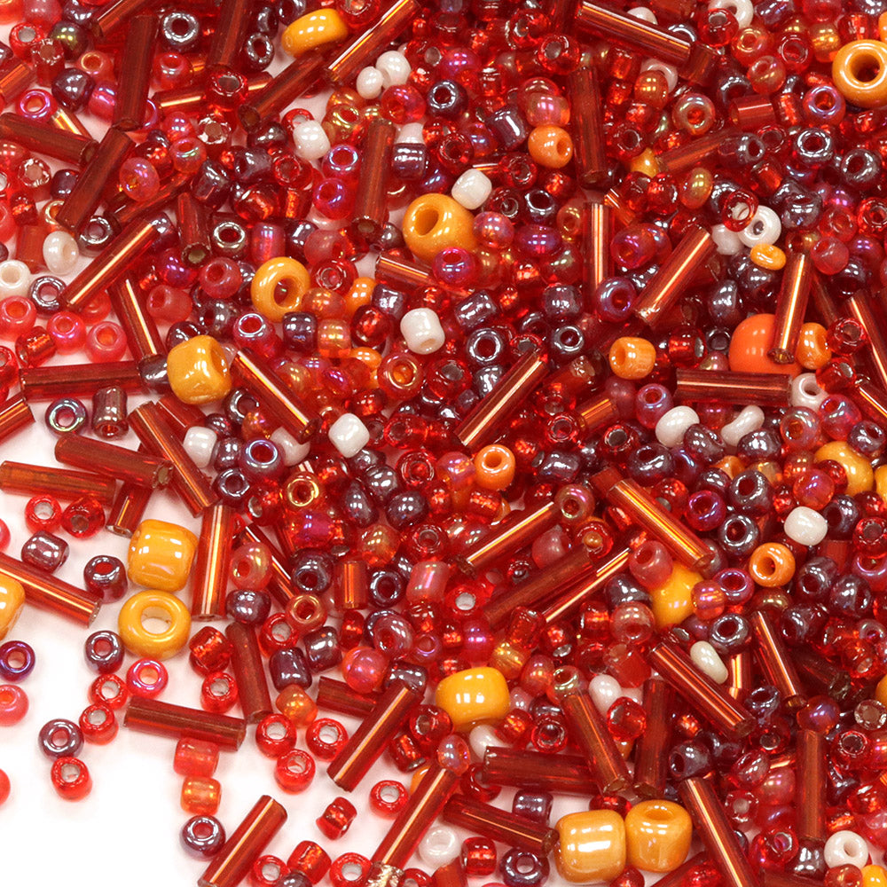 Seed Bead Mix Red  - Pack of 30g