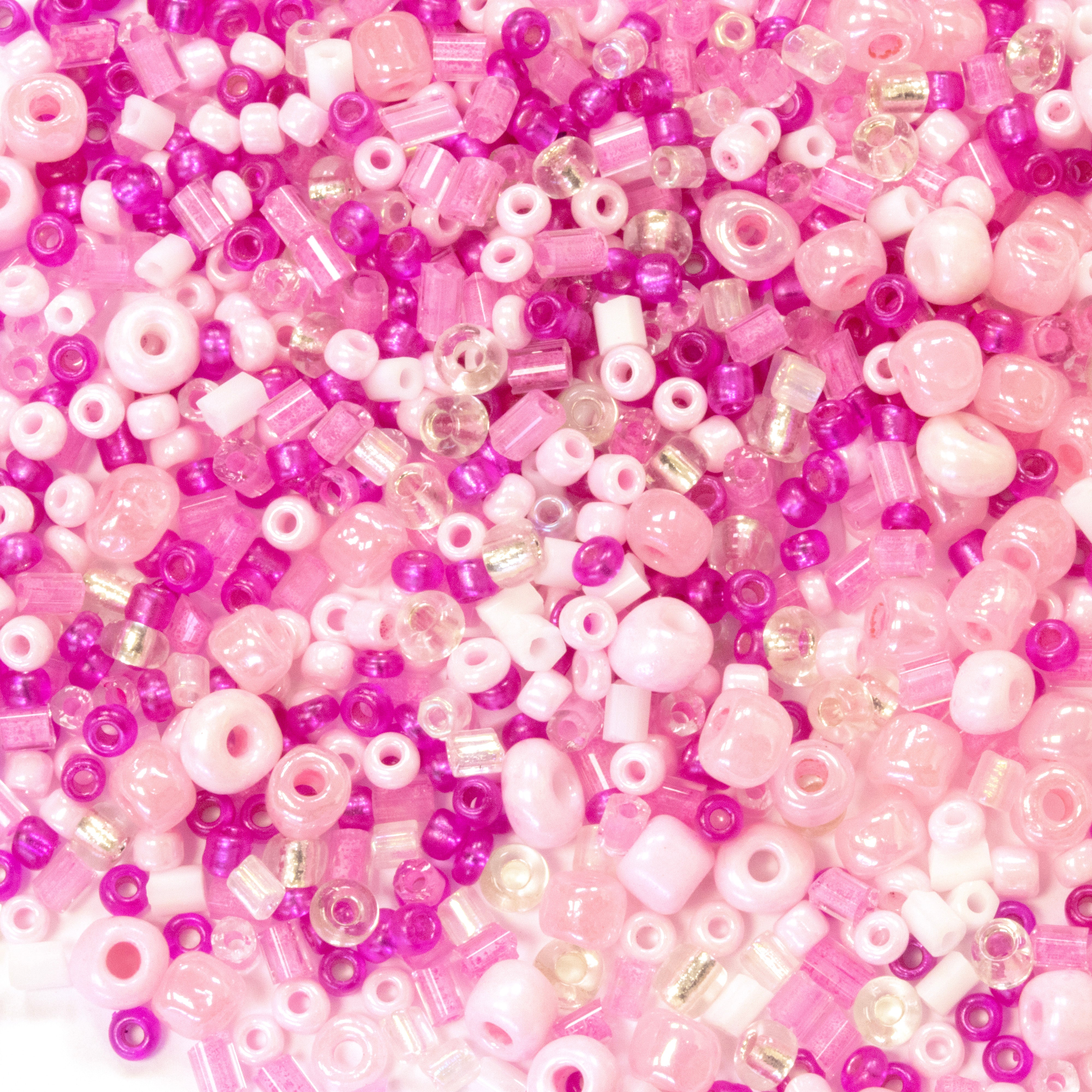 Seed Bead Mix Pink  - Pack of 30g