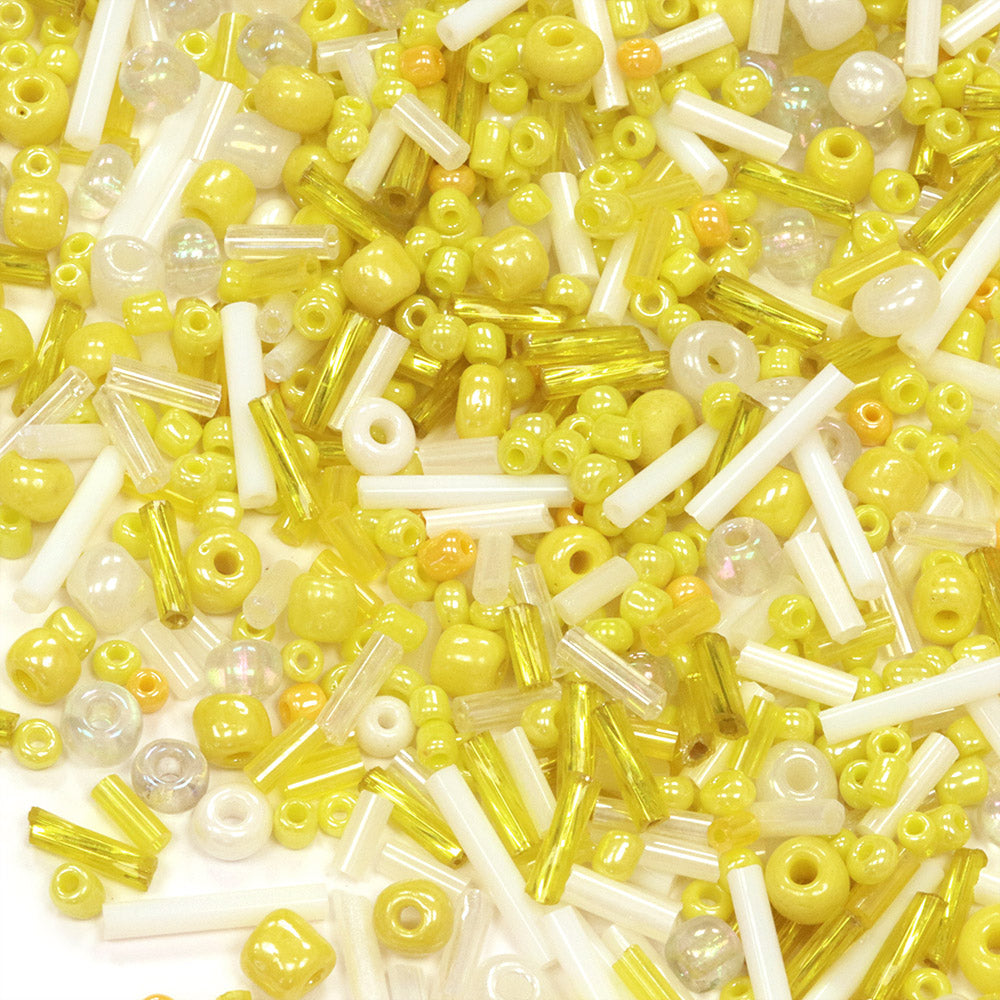 Seed Bead Mix Yellow  - Pack of 30g