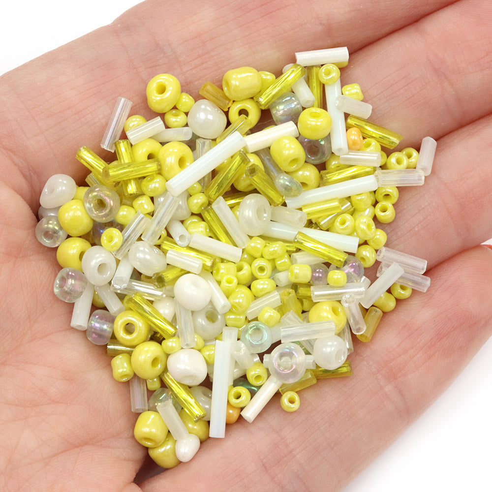 Seed Bead Mix Yellow  - Pack of 30g