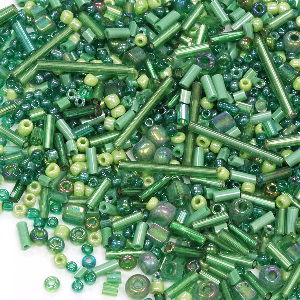 Seed Bead Mix Green  - Pack of 30g