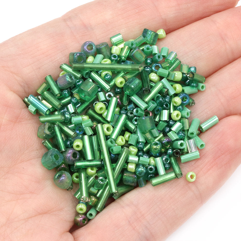 Seed Bead Mix Green  - Pack of 30g