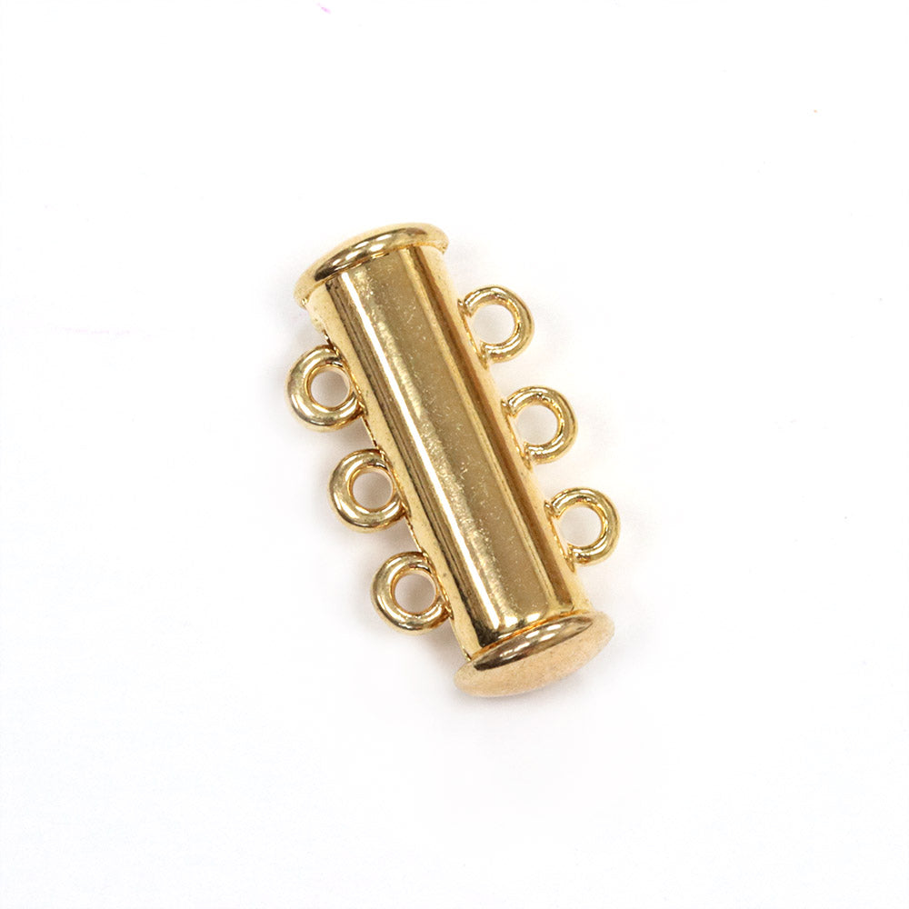 Magnetic Slider Clasp Gold Plated 19.5x10.5mm - Pack of 2