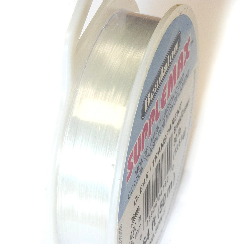 Beadalon SuppleMax Monofilament Clear 0.5mm - Reel of 50m
