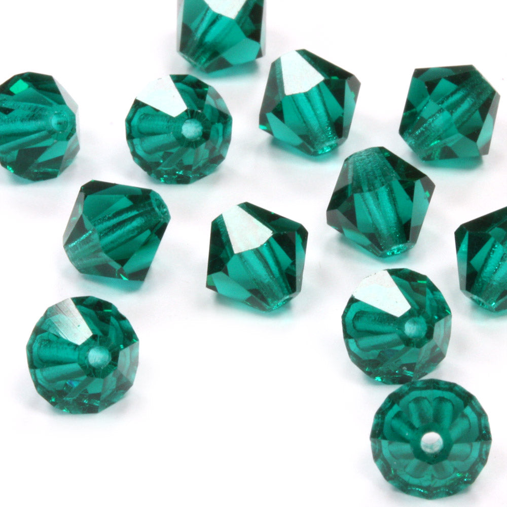 Preciosa Emerald Bicone 5mm - Pack of 24