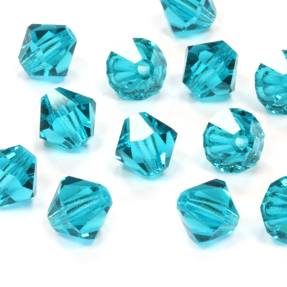 Preciosa Blue Zircon Bicone 6mm Pack of 12