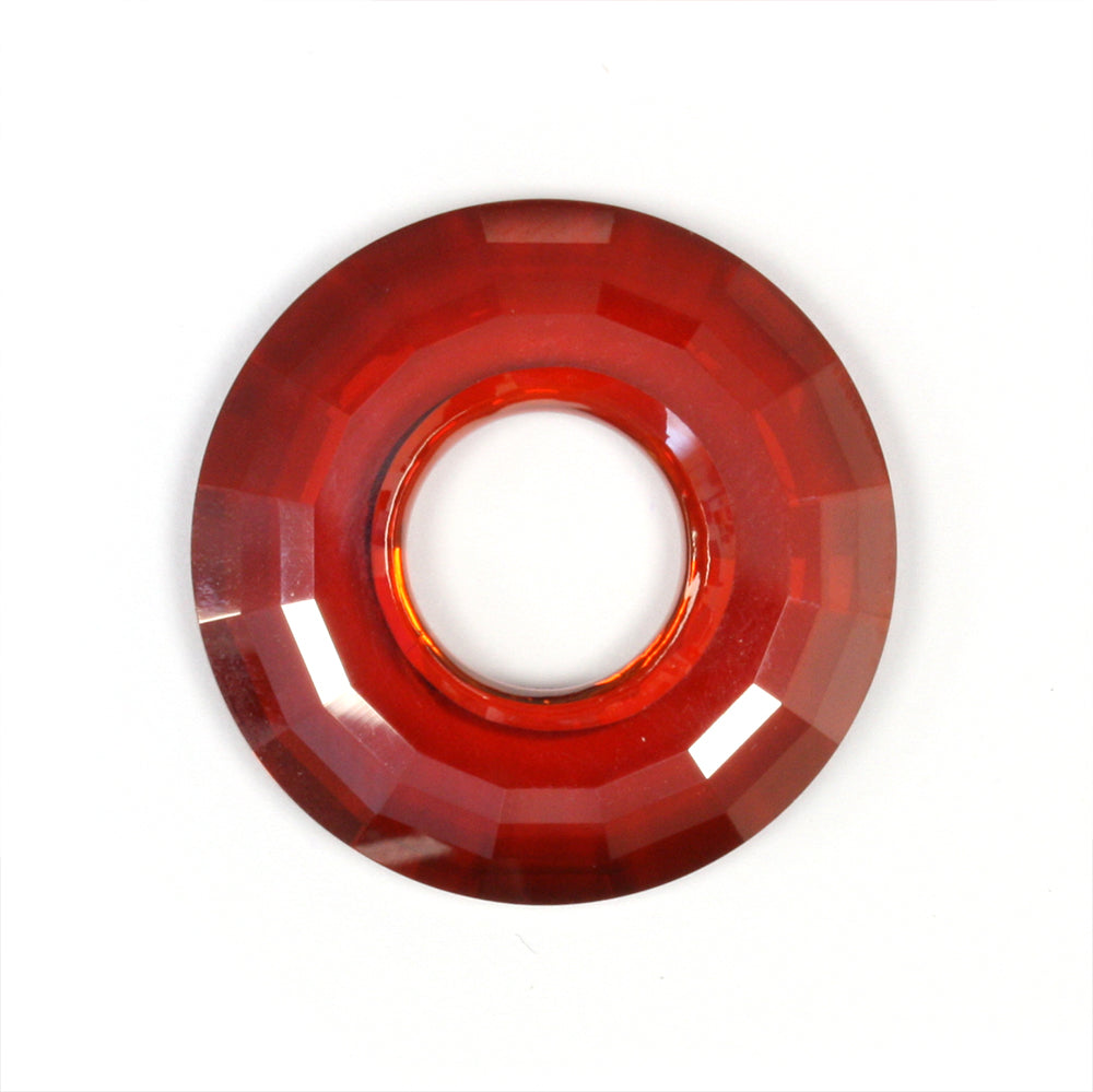 Swarovski 25mm Disk Pendant Crystal Red Magma - Pack of 1