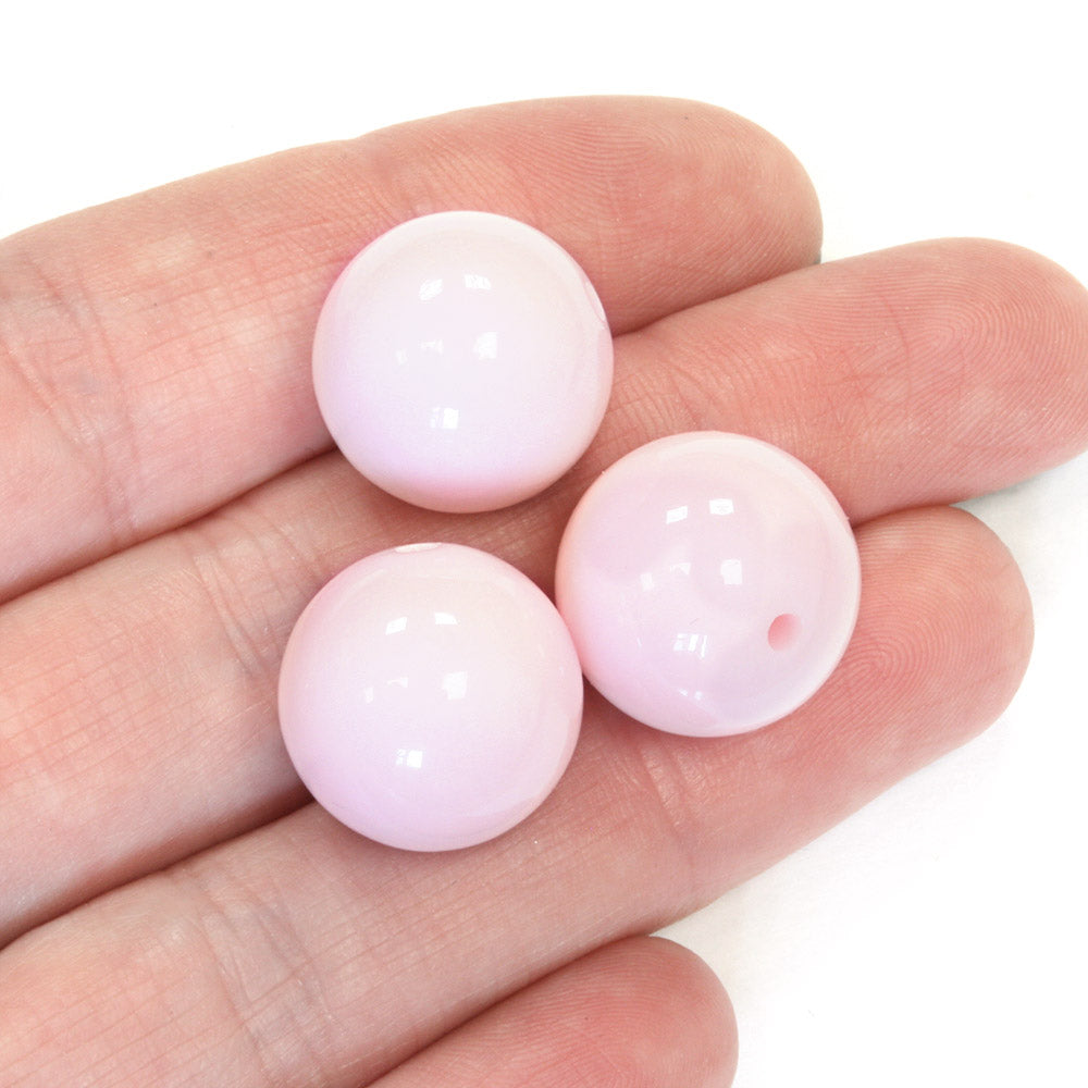 Acrylic Rounds 16mm Ice Cream Pink - Pack of 20