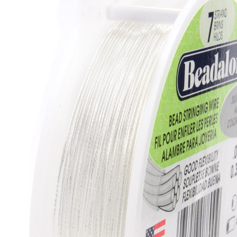 Beadalon Silver Beading Wire 7 strand-Reel of 9m