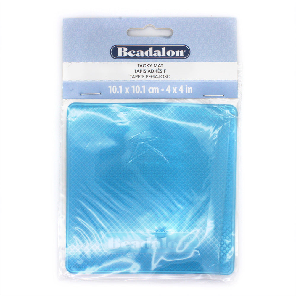 Beadalon - Tappetino Adesivo Per Perline 10,8x10,8 Cm - Tacky Bead Mat, Riavviabile Con Acqua, Ideale Per Bigiotteria E Lavoretti Creativi