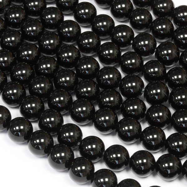 Black Onyx Gemstone Beads 8mm – Loose Faceted Round Beads For Jewelry Making - View #11