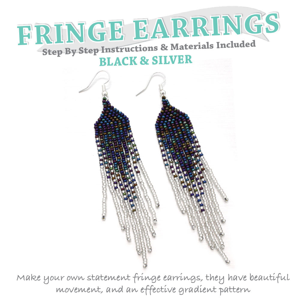 Fringe Earrings Black Kit