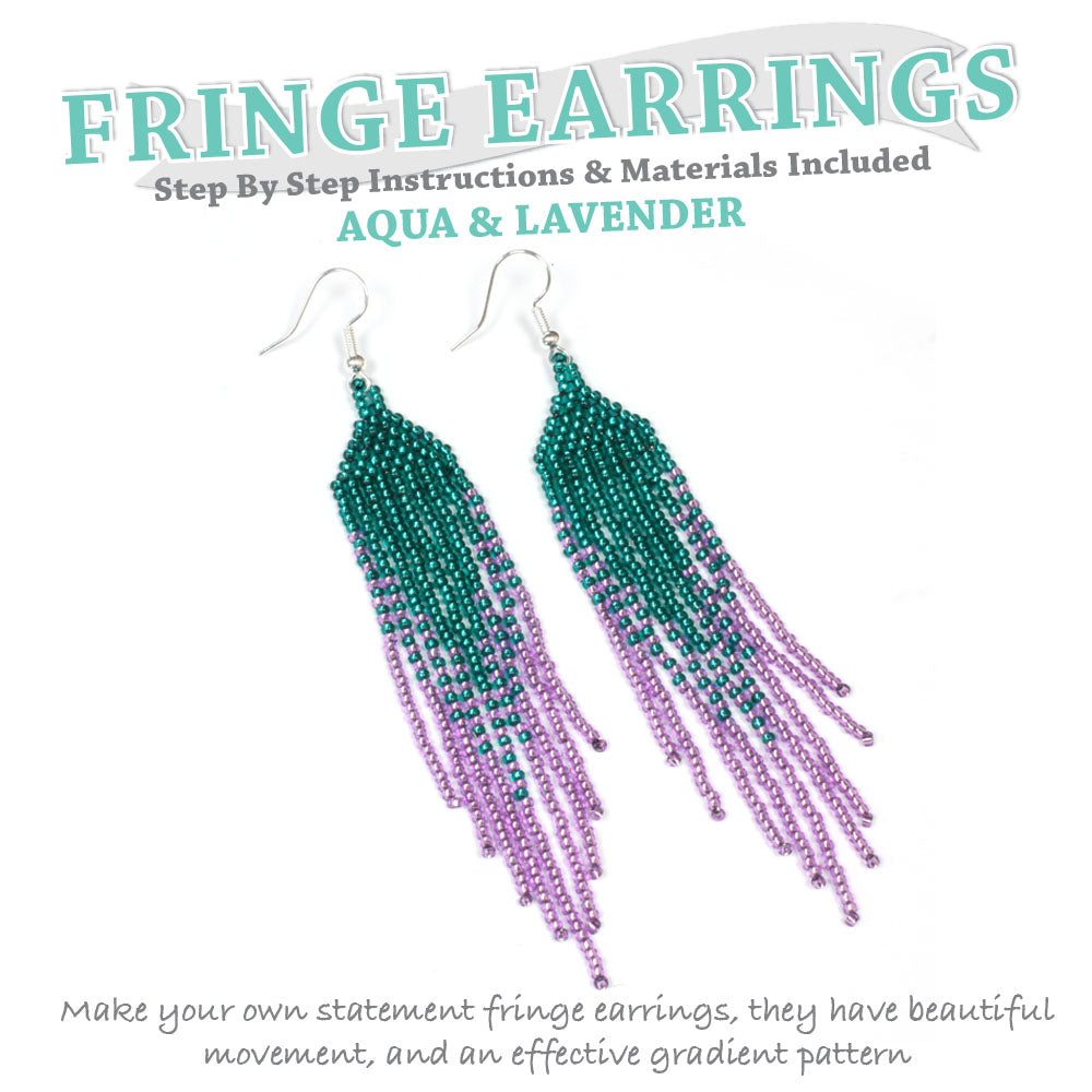 Fringe Earrings Teal Kit
