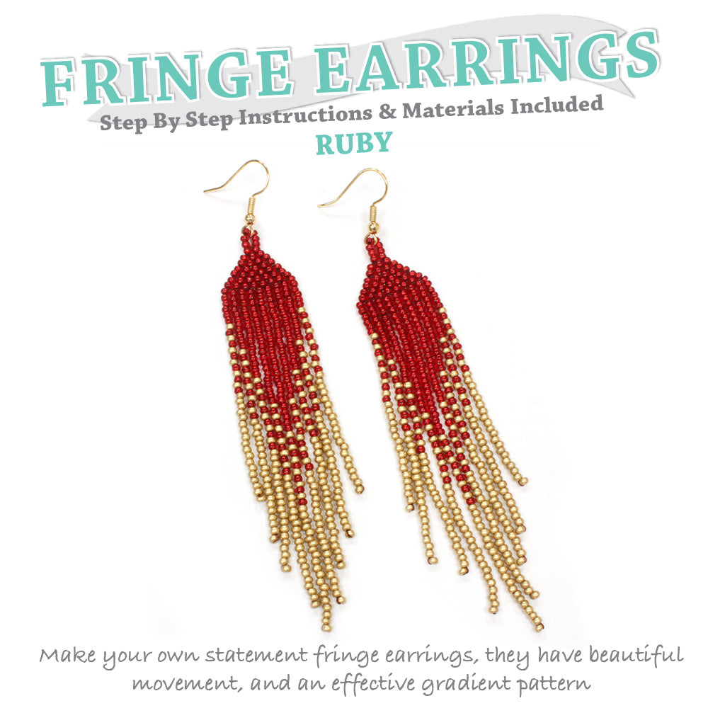 Fringe Earrings Ruby Kit