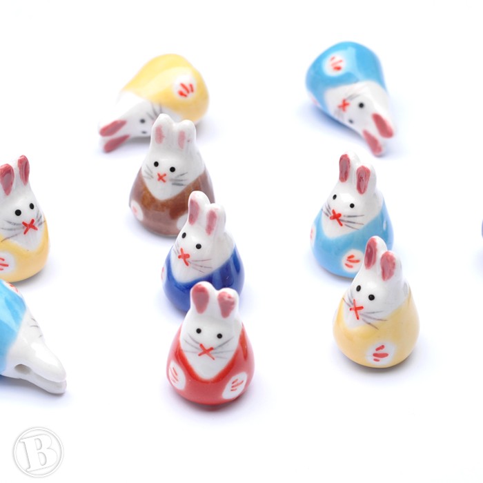 Bunny Mix Ceramic 15x23x16mm-Pack of 10