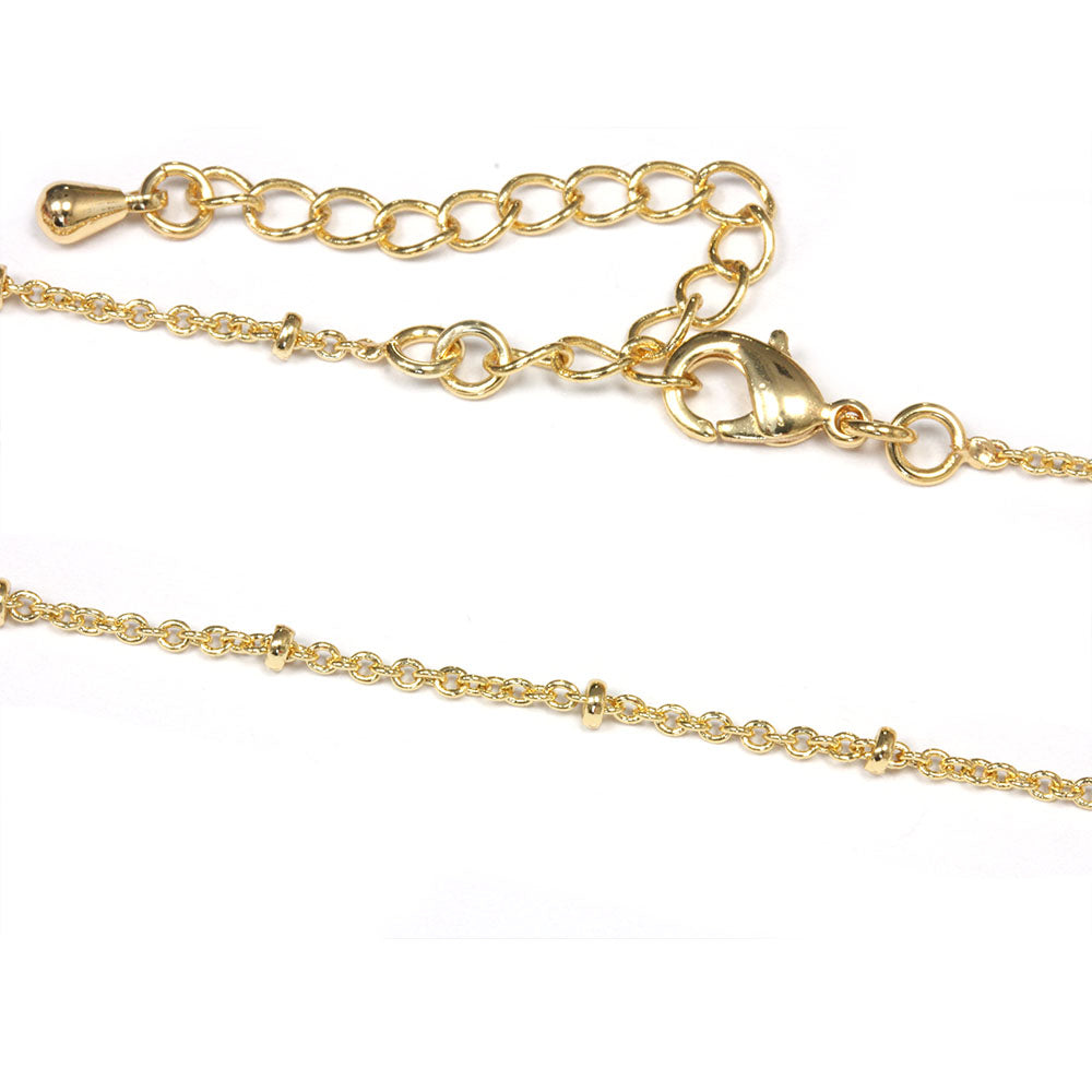 Trace and Bead Chain 18 Gold Plated - Pack of 1