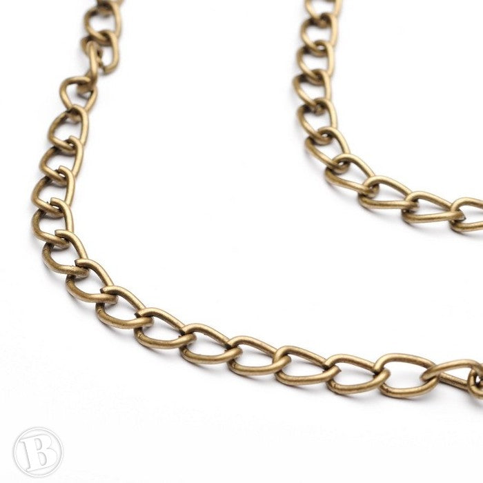 Heavy Chain Antique Gold Metal 4.5mm-Pack of 1m