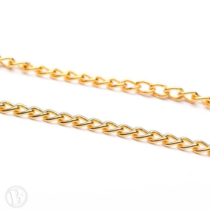Light Chain Gold Plated Metal 3mm-Pack of 10m