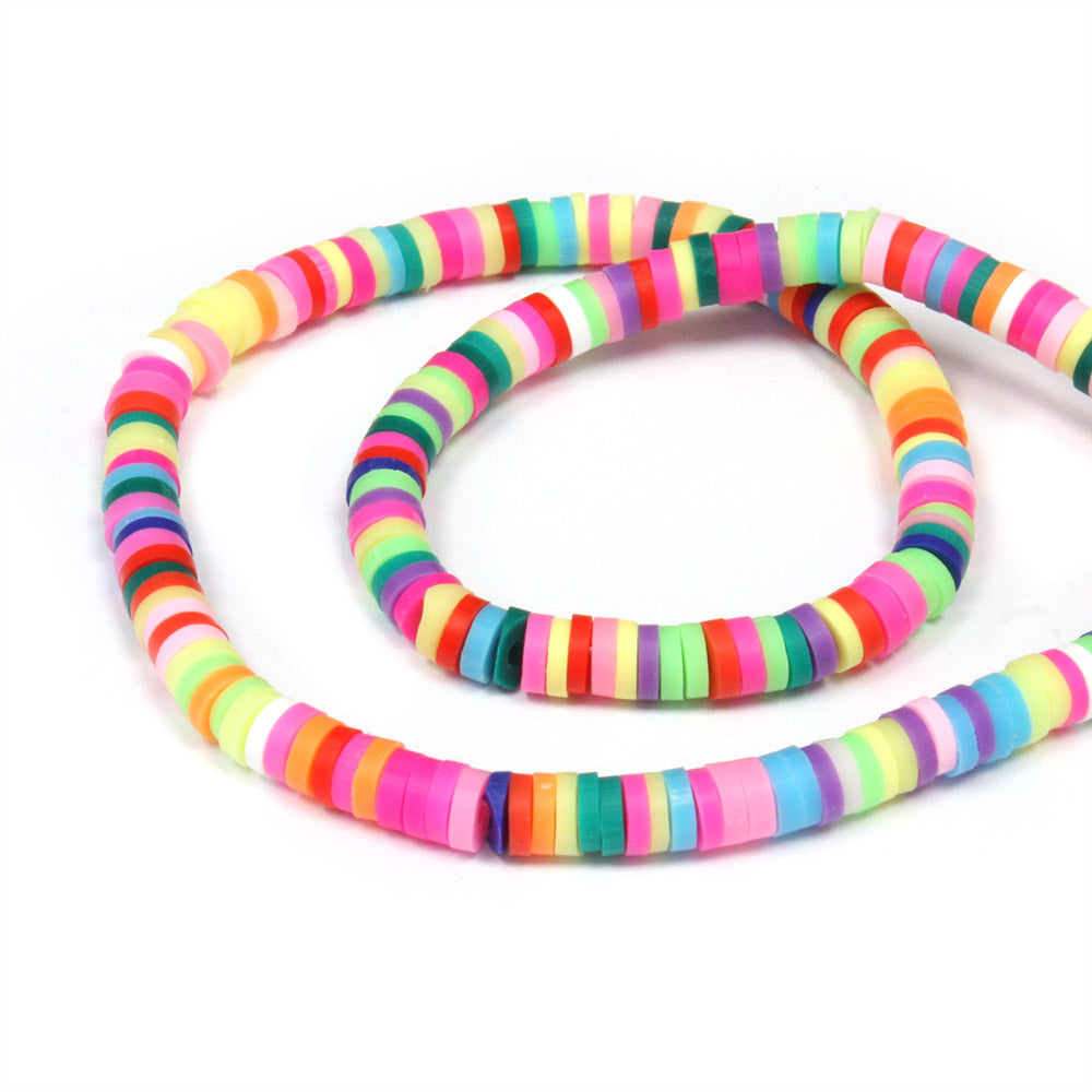 Polymer Clay 4mm Disc Mix - 16Inch String