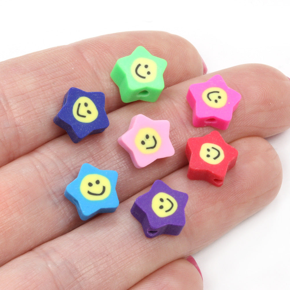 Polymer Clay Star Mix 10mm - Pack of 50