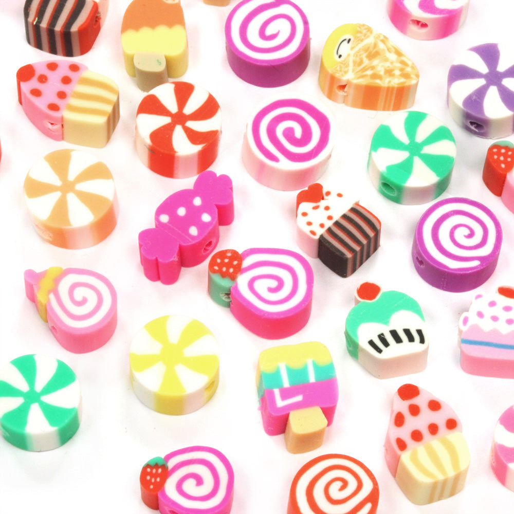 Polymer Clay Candy Mix 10mm - Pack of 50