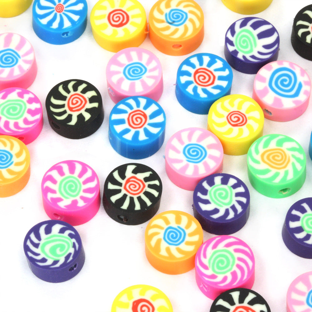 Polymer Clay Crazy Mix 10mm - Pack of 50