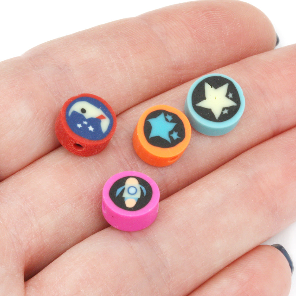 Polymer Clay Space Mix 10mm - Pack of 50