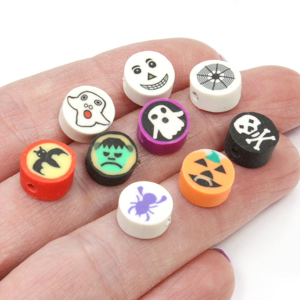 Polymer Clay Halloween Mix 10mm - Pack of 50