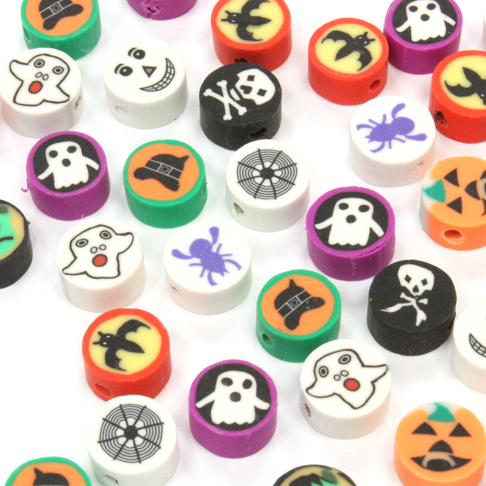 Polymer Clay Halloween Mix 10mm - Pack of 50