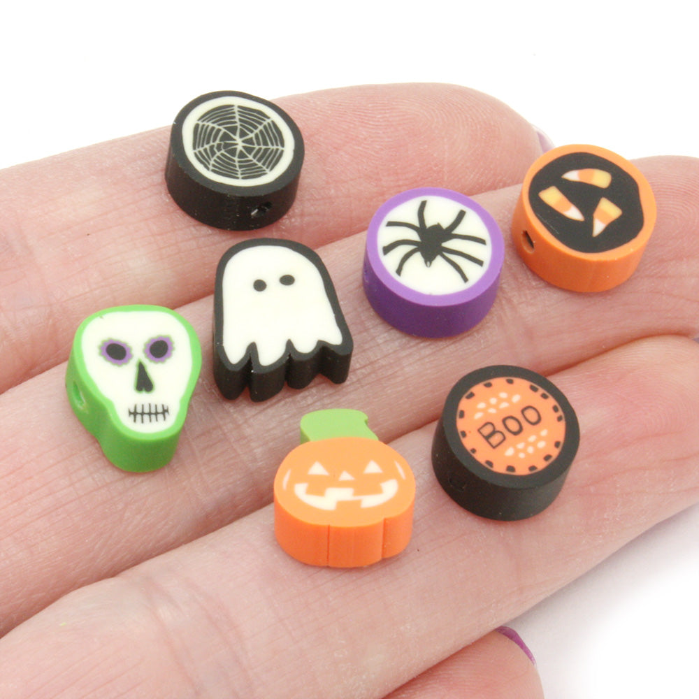 Polymer Clay Halloween Shapes 10mm - Pack of 50