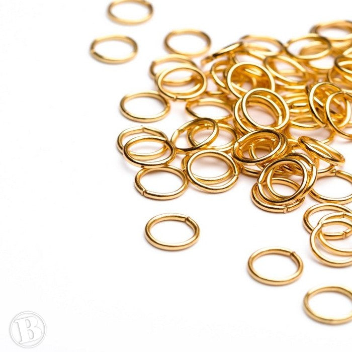 Jump Ring Gold Plated 8mm-Pack of 10