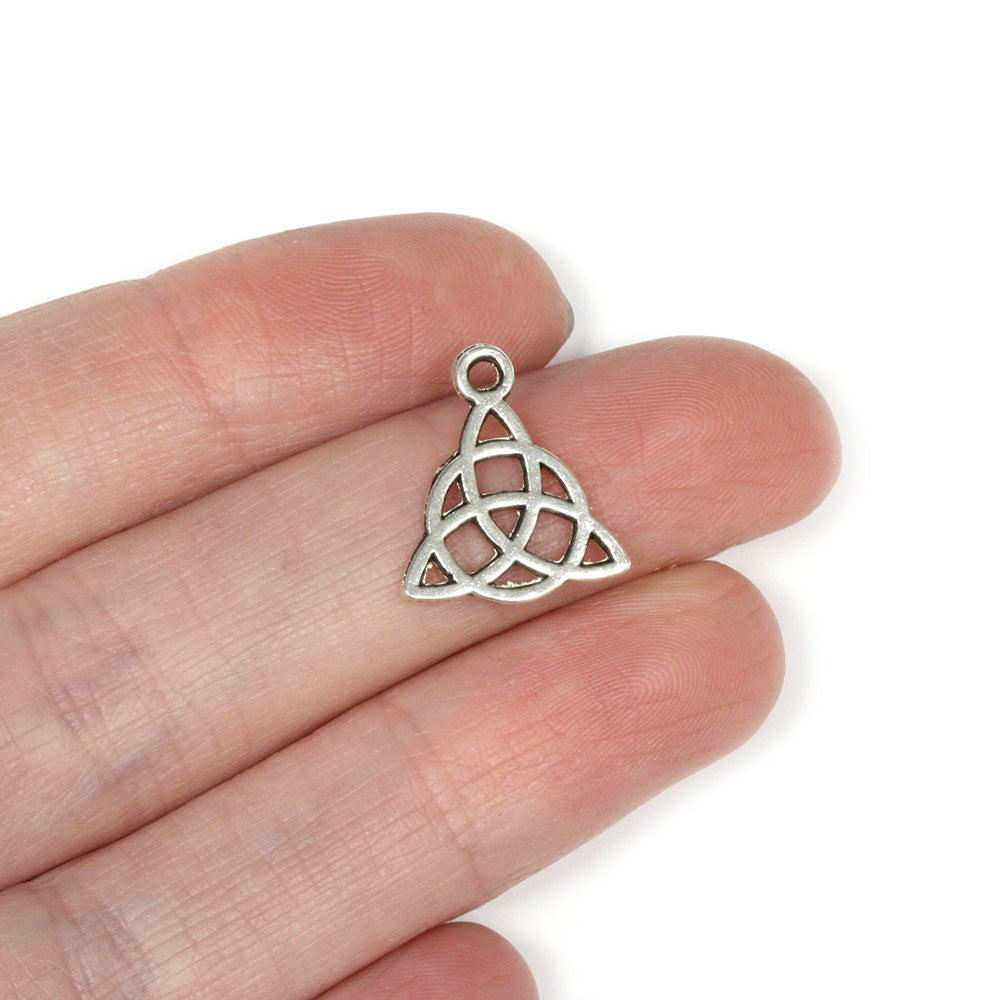 Triquetra Charm Antique Silver 14.5x16.5mm - Pack of 30
