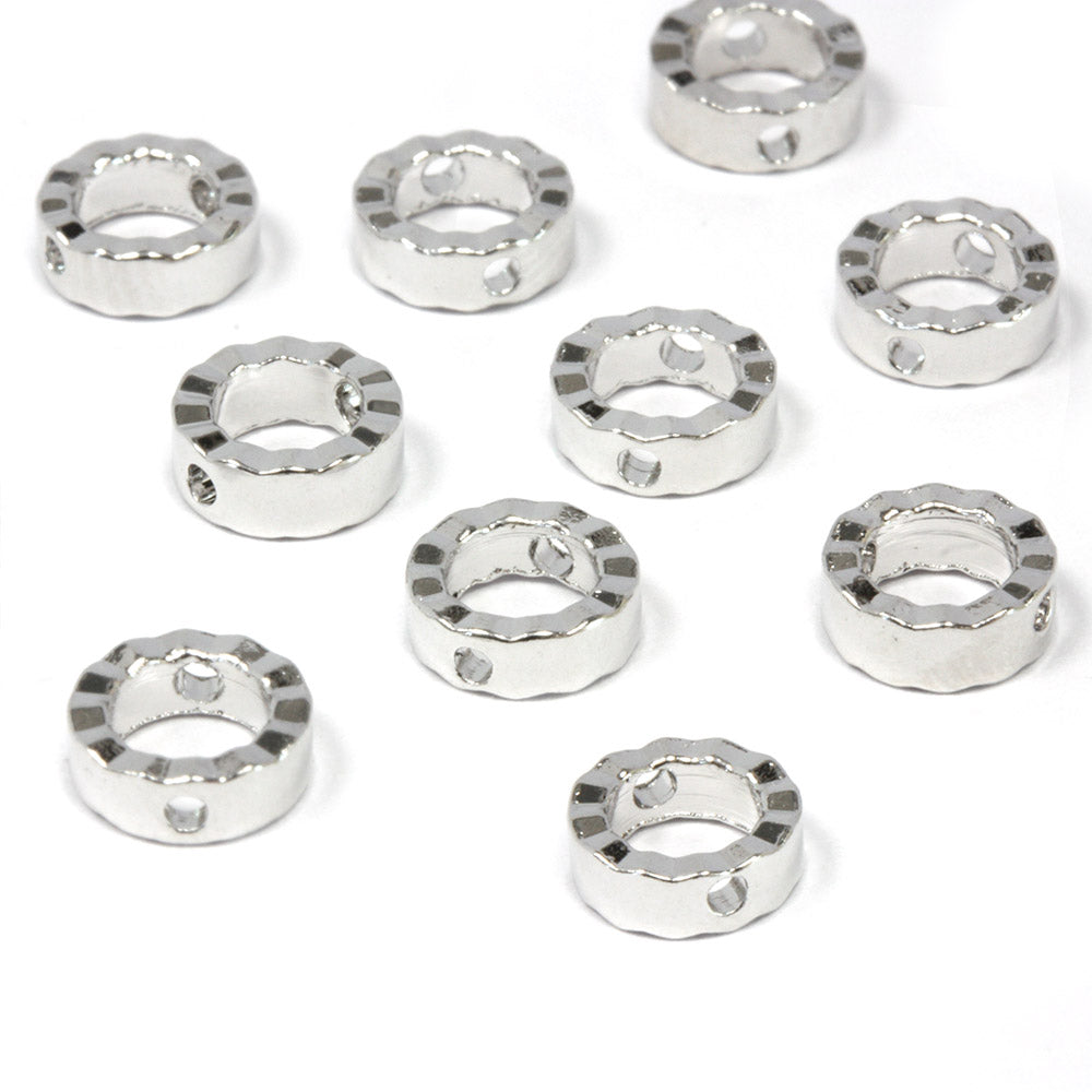 Cut Ring 6mm Silver Plated - Pack of 10