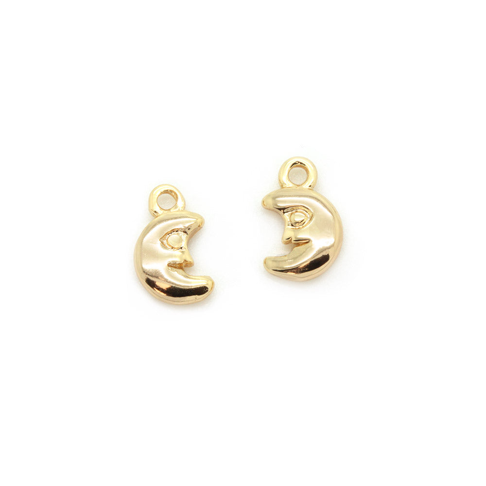 Moon 7mm Gold Plated - Pack of 2