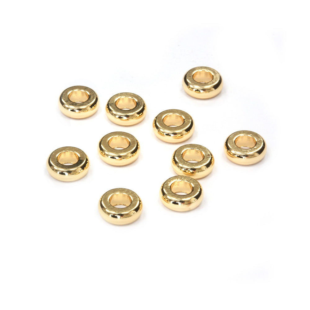 Tiny Washer 6mm Gold Plated - Pack of 10