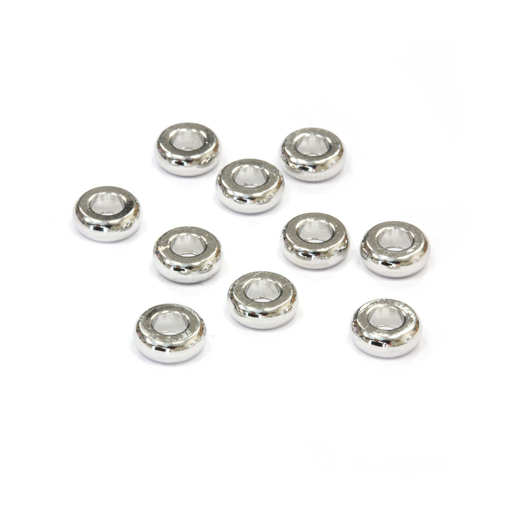 Tiny Washer 6mm Silver Plated - Pack of 10