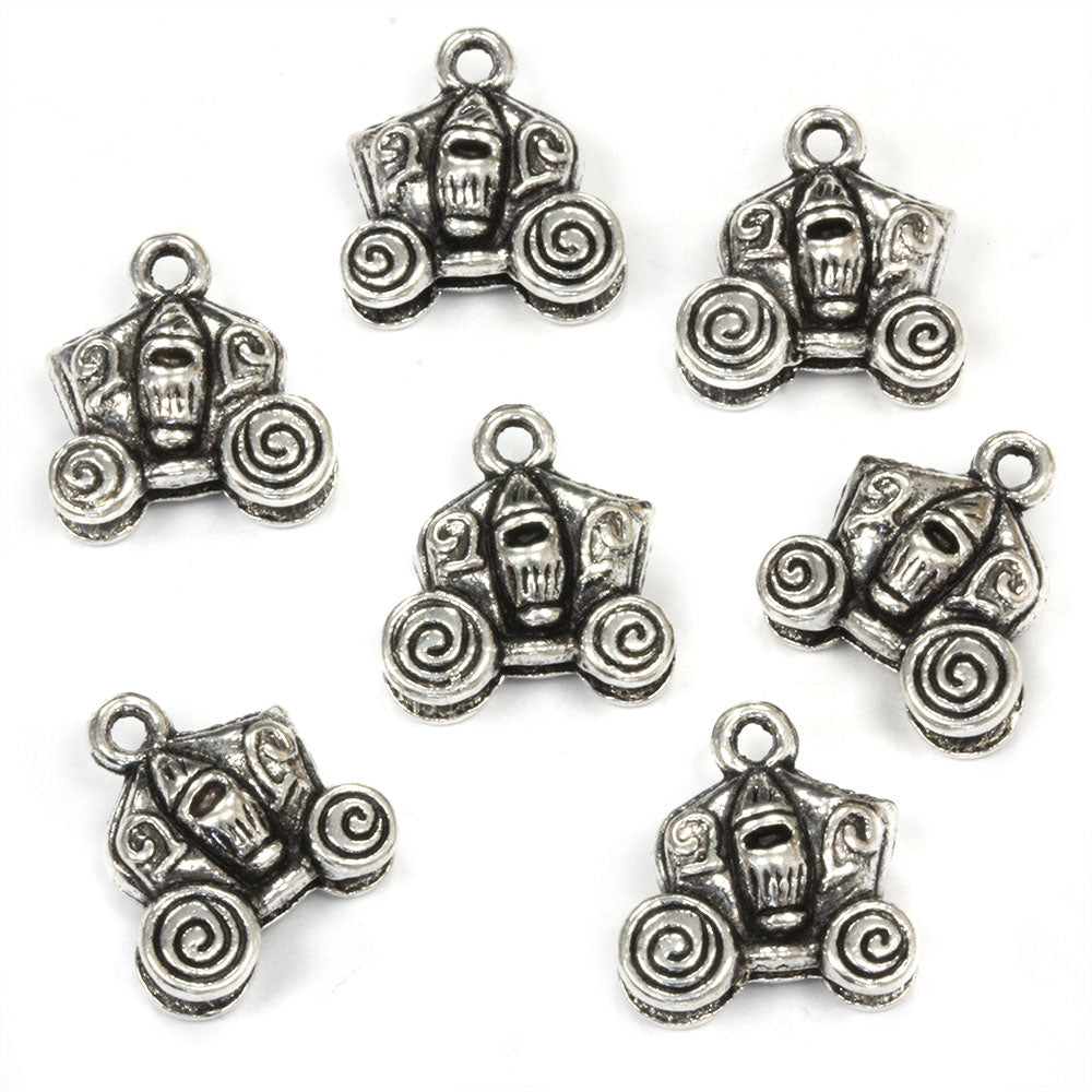 Carriage Antique Silver 15x14mm - Pack of 10