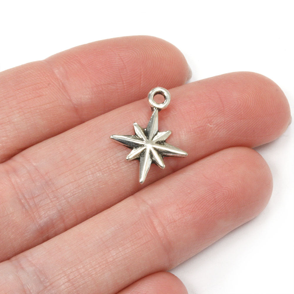 Star Antique Silver 18x14mm - Pack of 50