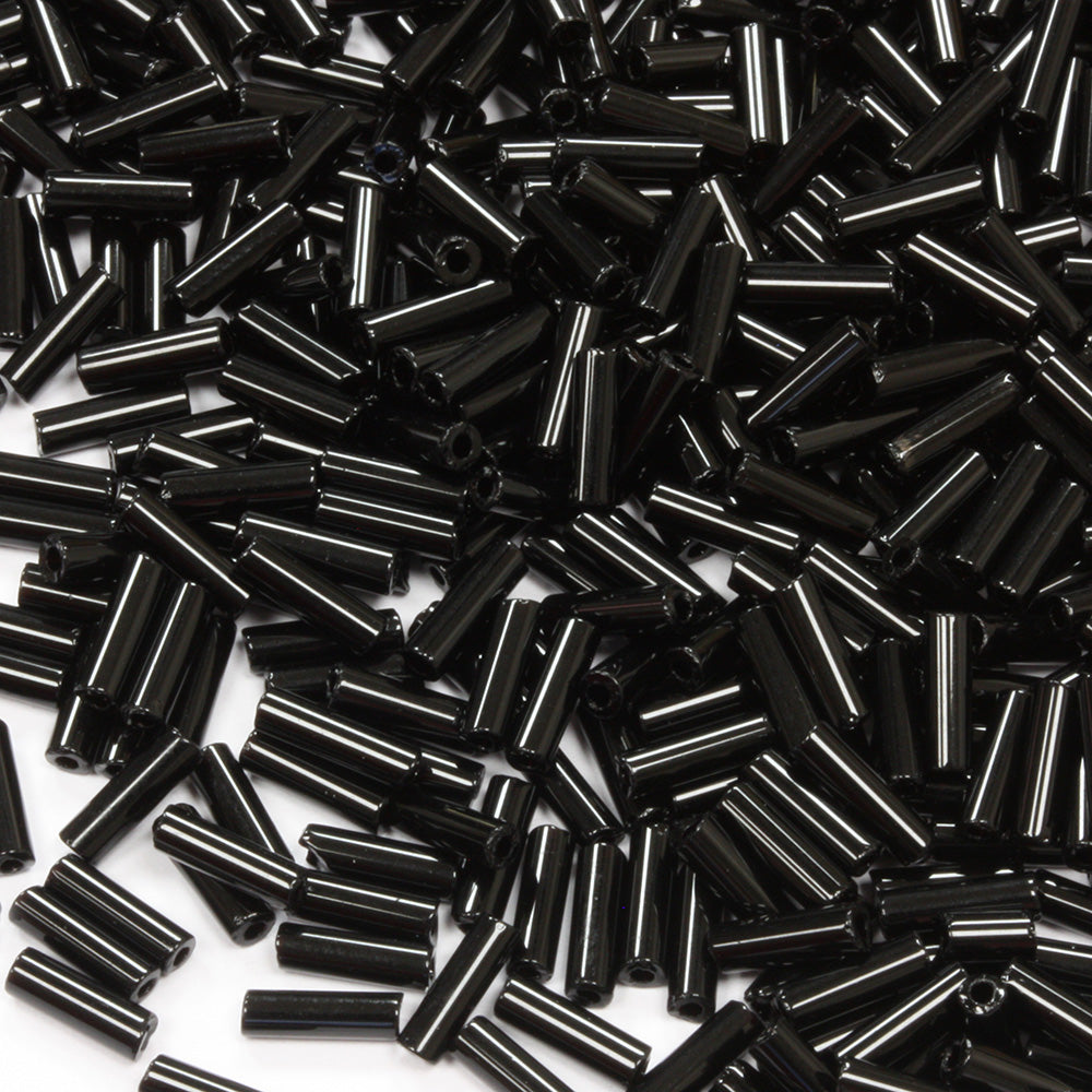 Black 6.6mm Bugle Opaque - Pack of 50g