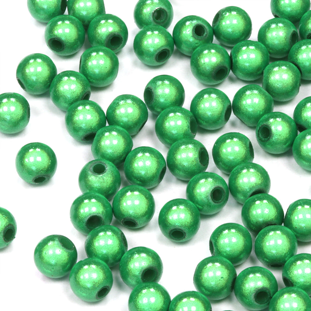 Miracle Bead Green Plastic Round 6mm-Pack of 200