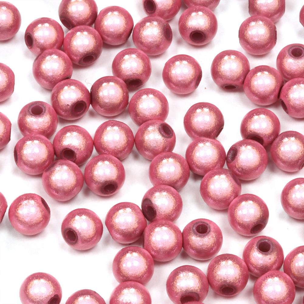 Miracle Bead Pale Pink Plastic Round 6mm-Pack of 200