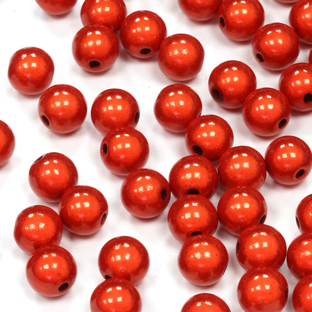 Miracle Bead Red Plastic Round 8mm-Pack of 100
